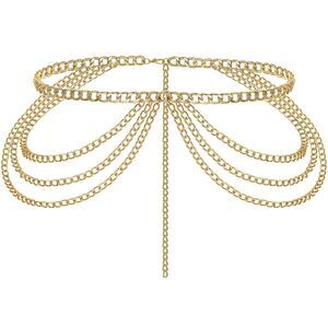 3639 Adjustable Multi-layer Waist Chain Belt For Women- Stylish